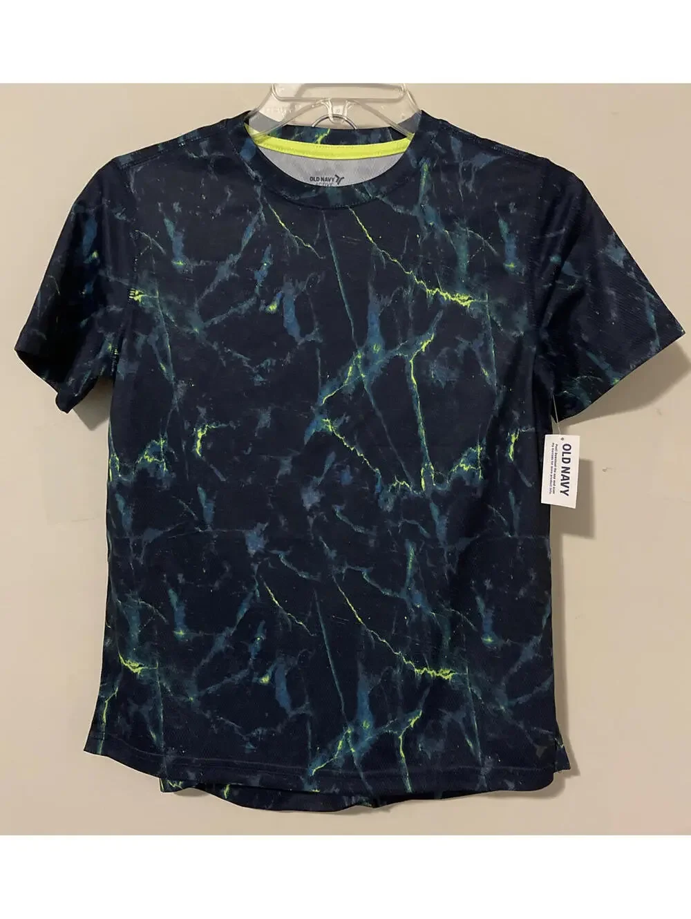 Old Navy Boys 14/16 XL Blue Green Tie-Dye Go-Dry Active Shorts Outfit NWT! A2325